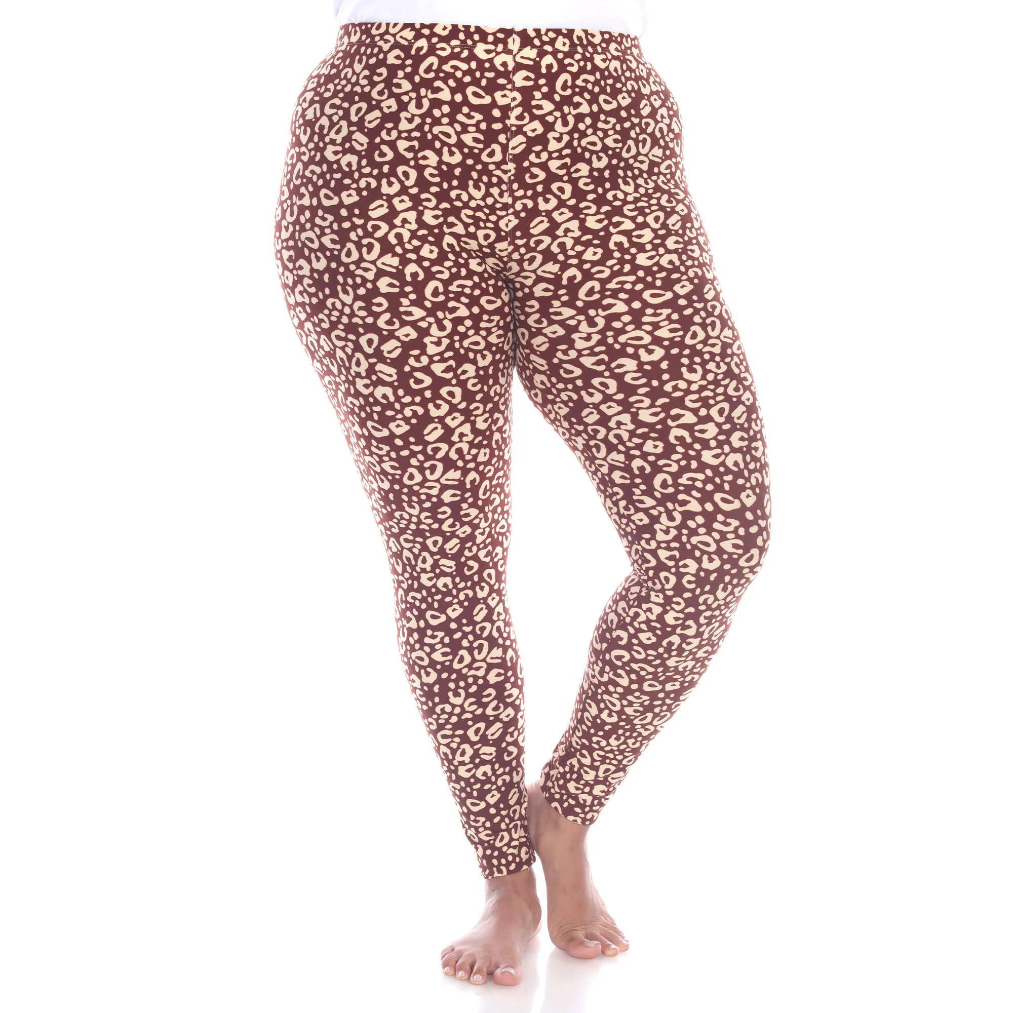 White Mark Women's Cheetah Printed Leggings - Image 5