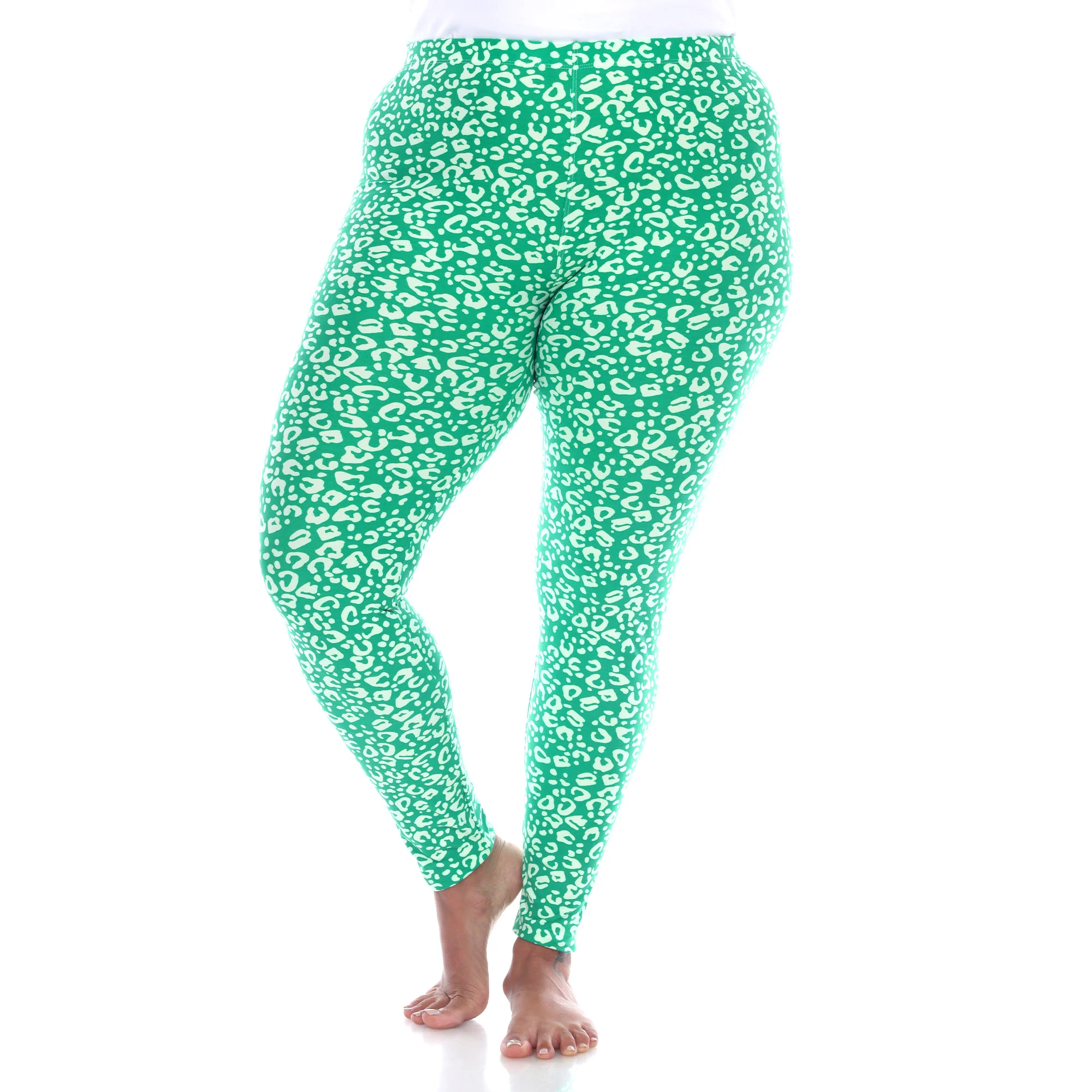 White Mark Women's Cheetah Printed Leggings - Image 6