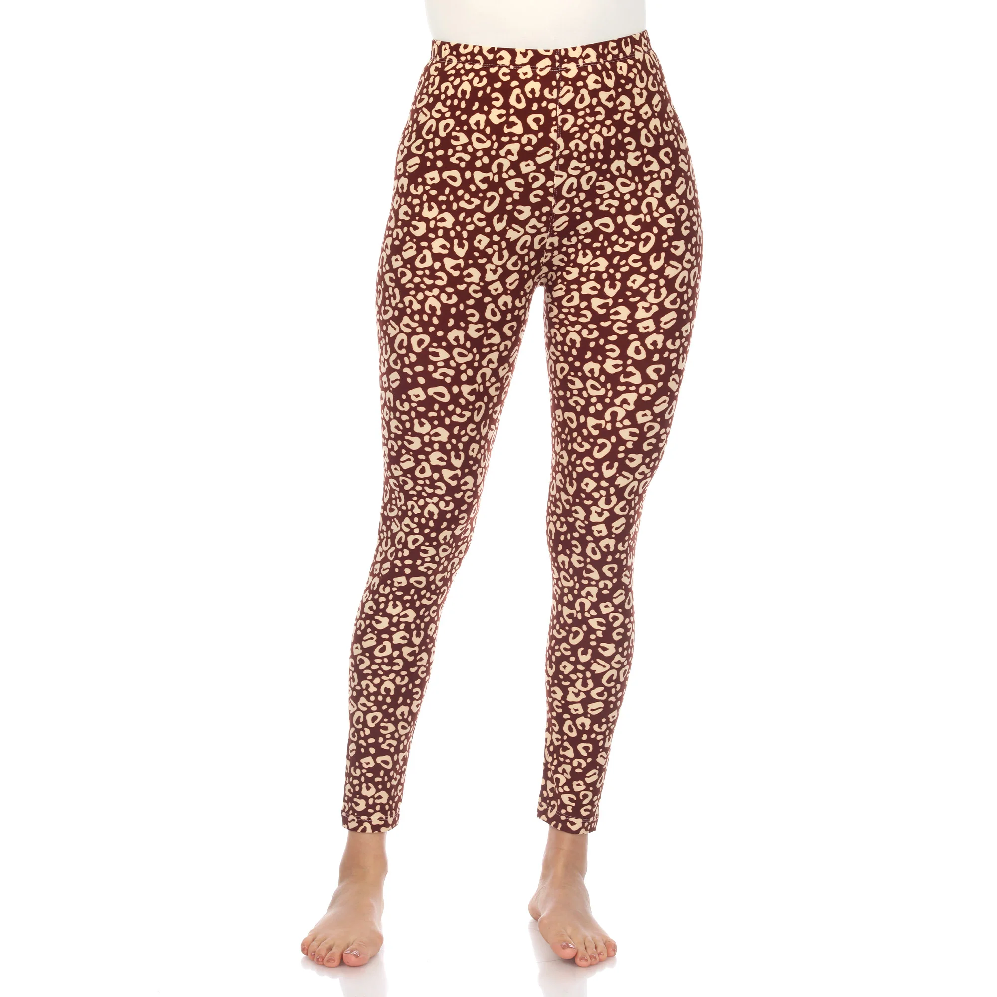 White Mark Women's Cheetah Printed Leggings - Image 9