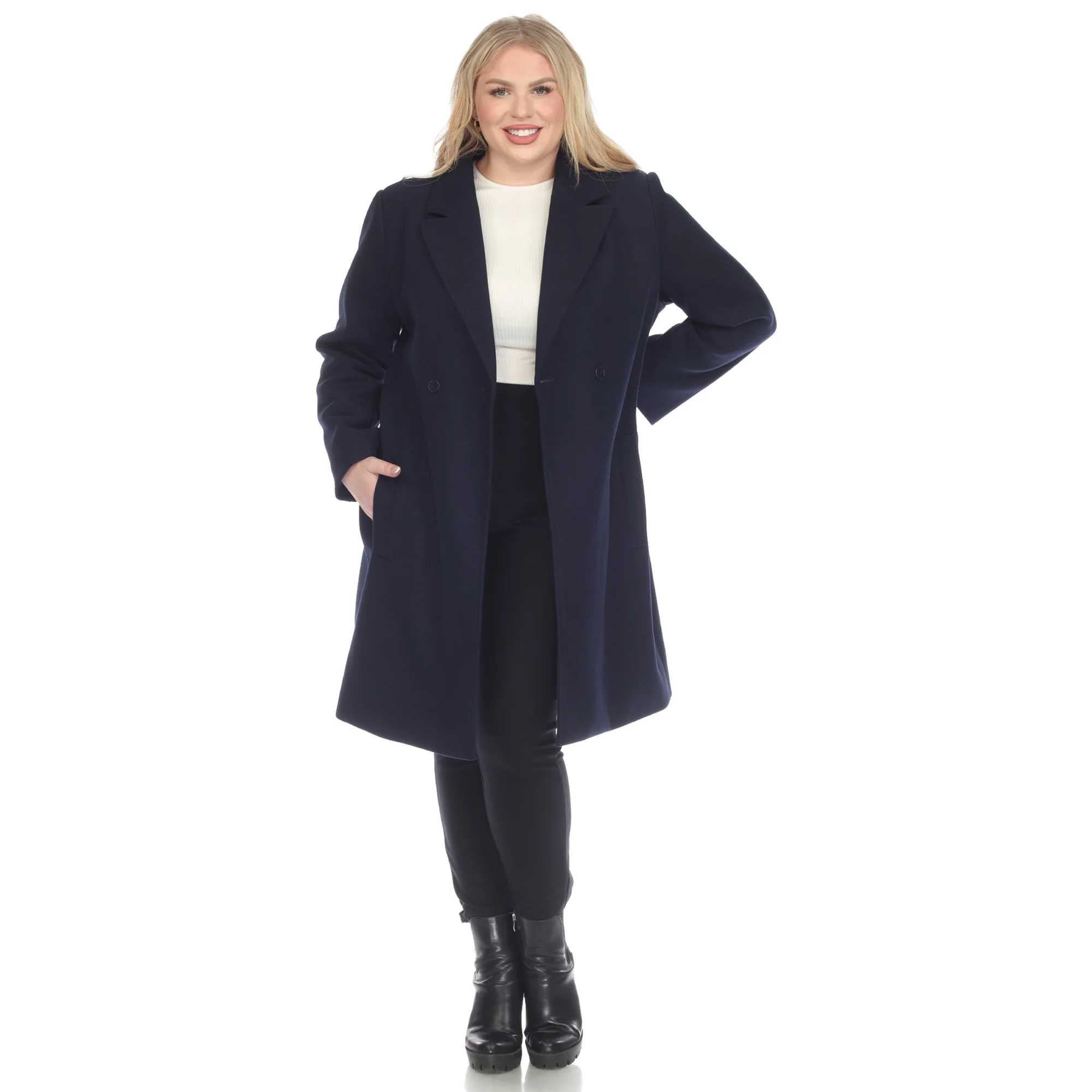 White Mark Women's Classic Walker Coat - Image 10