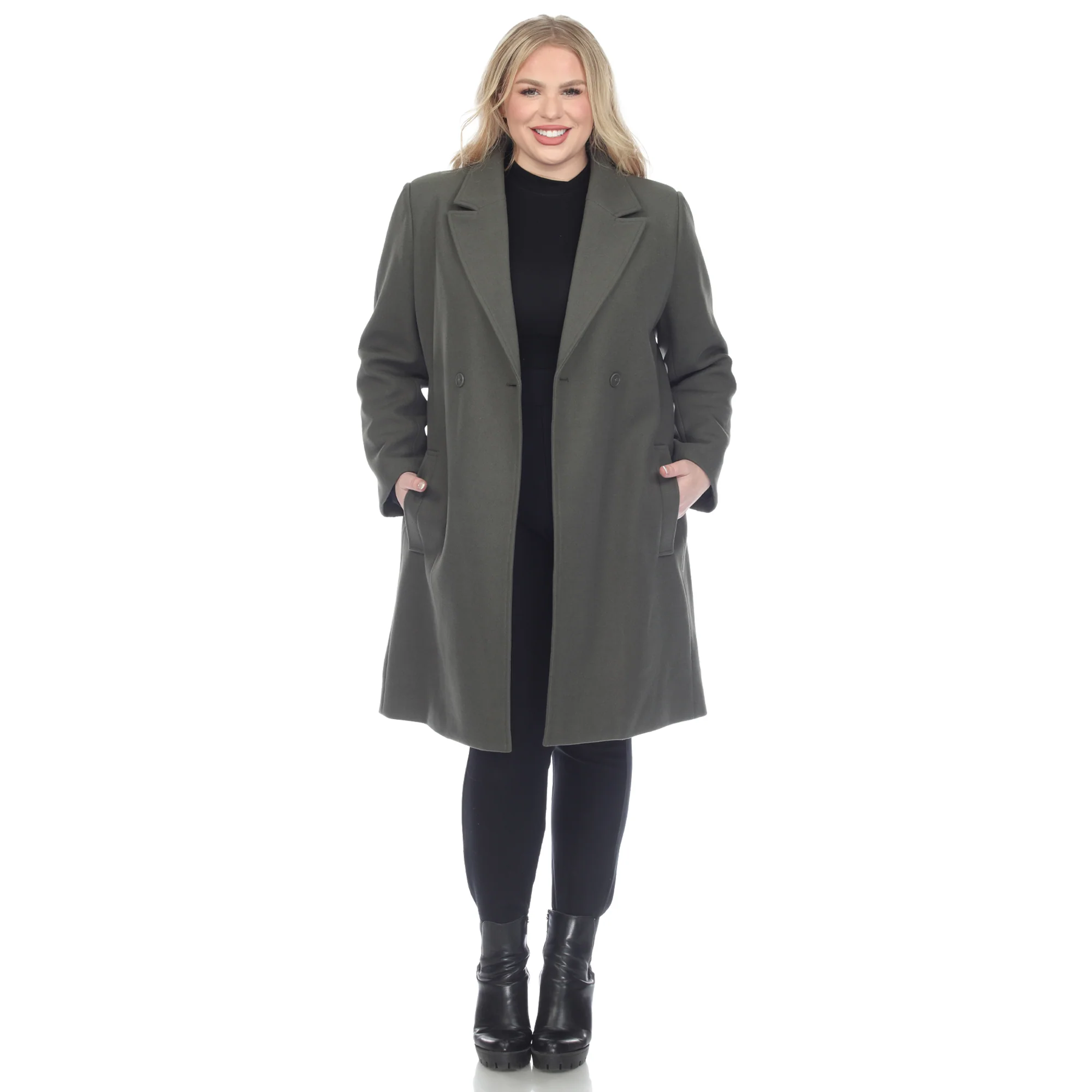 White Mark Women's Classic Walker Coat - Image 11