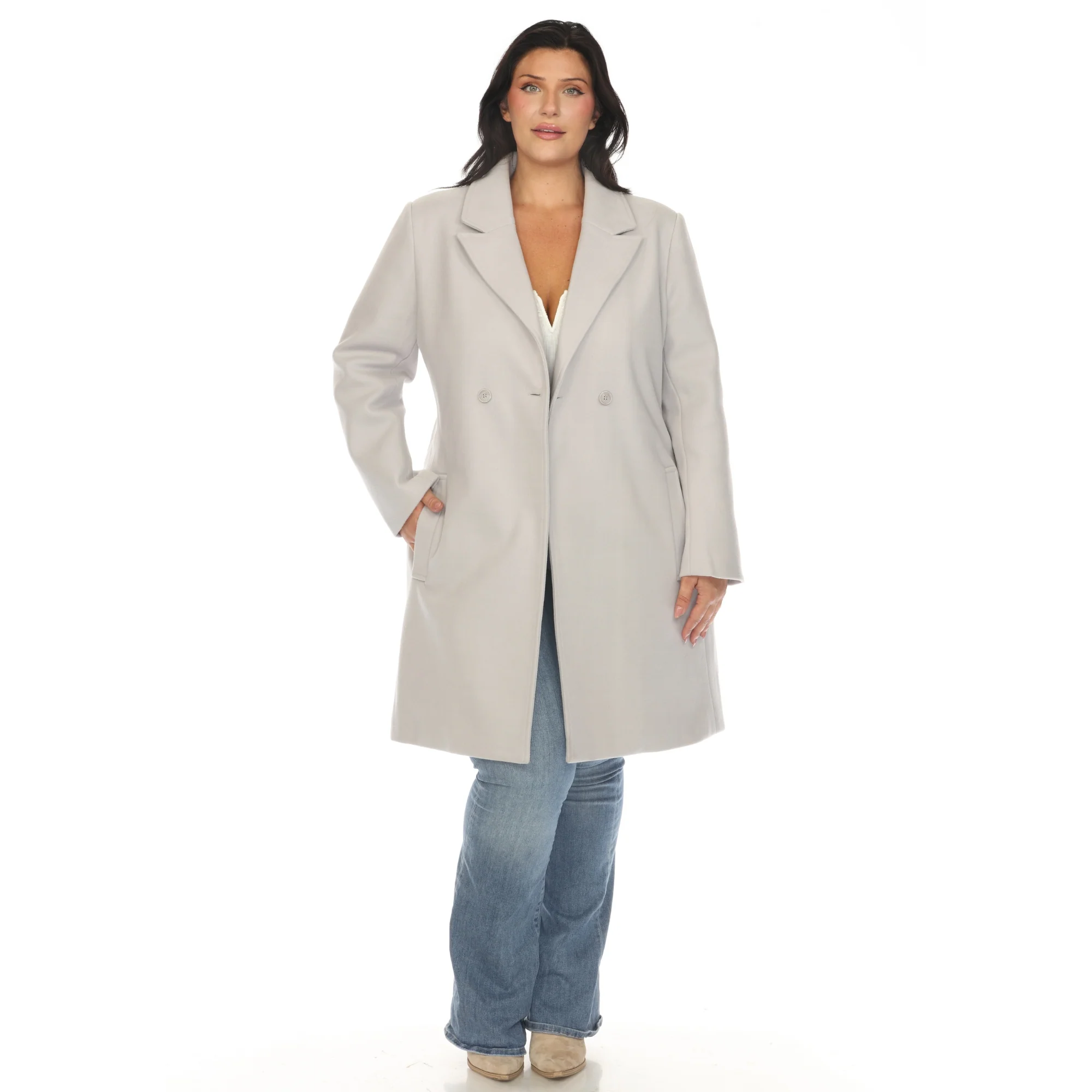 White Mark Women's Classic Walker Coat - Image 12