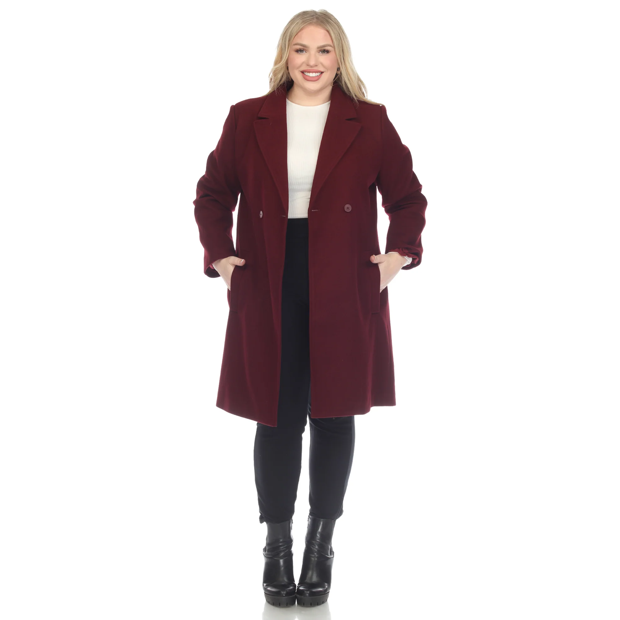 White Mark Women's Classic Walker Coat - Image 14