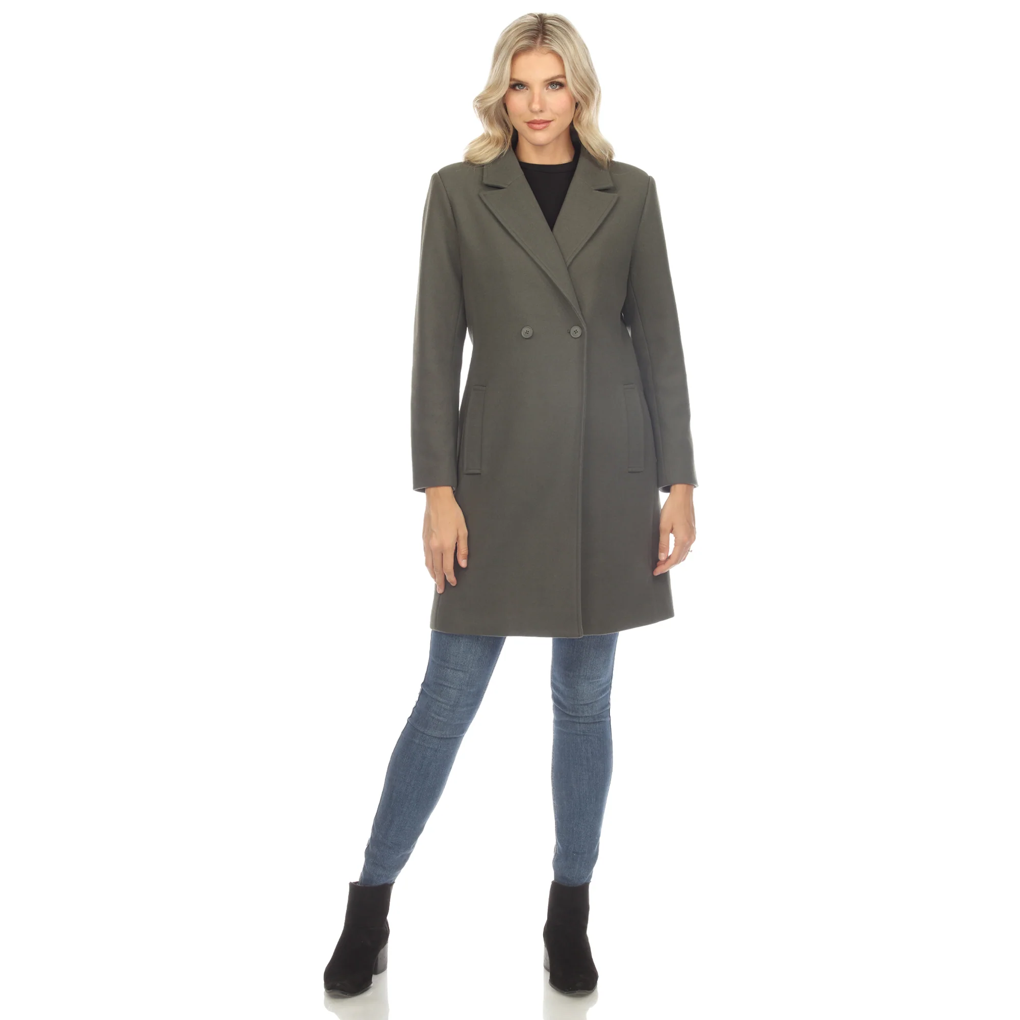 White Mark Women's Classic Walker Coat - Image 3