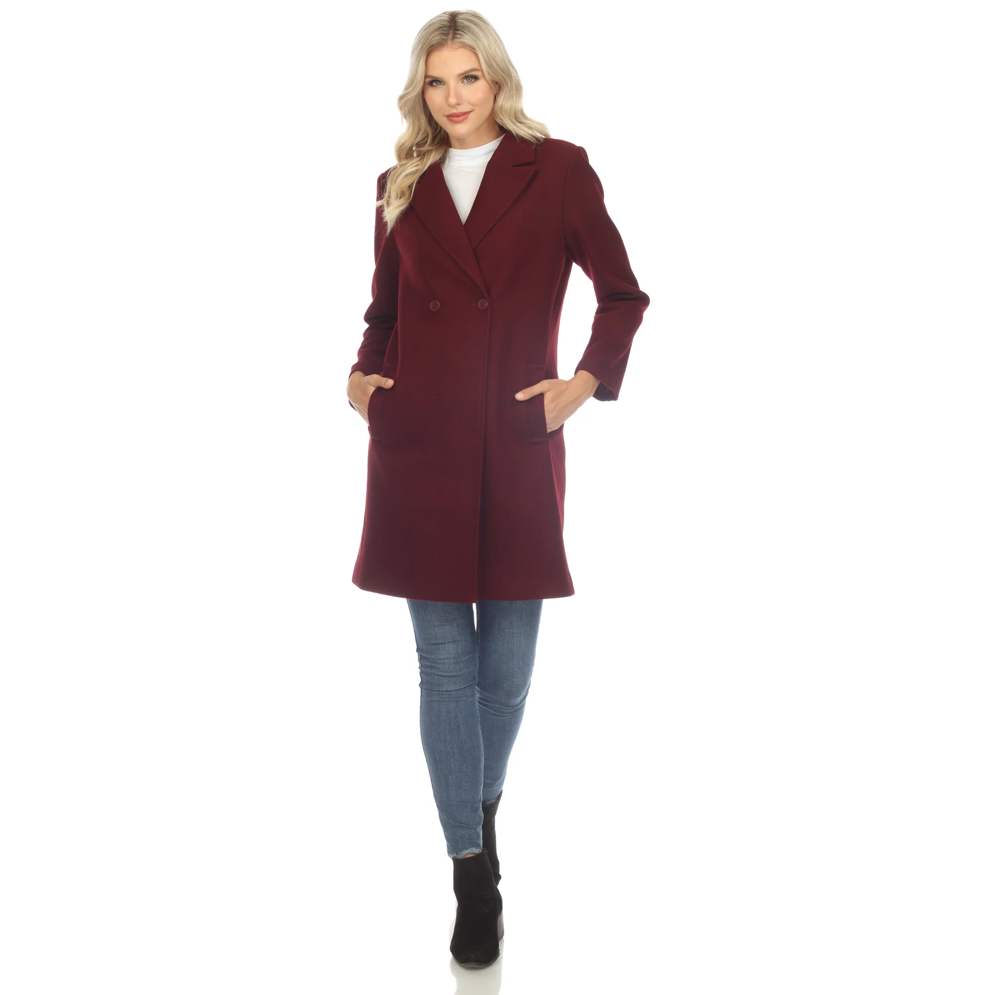 White Mark Women's Classic Walker Coat - Image 6