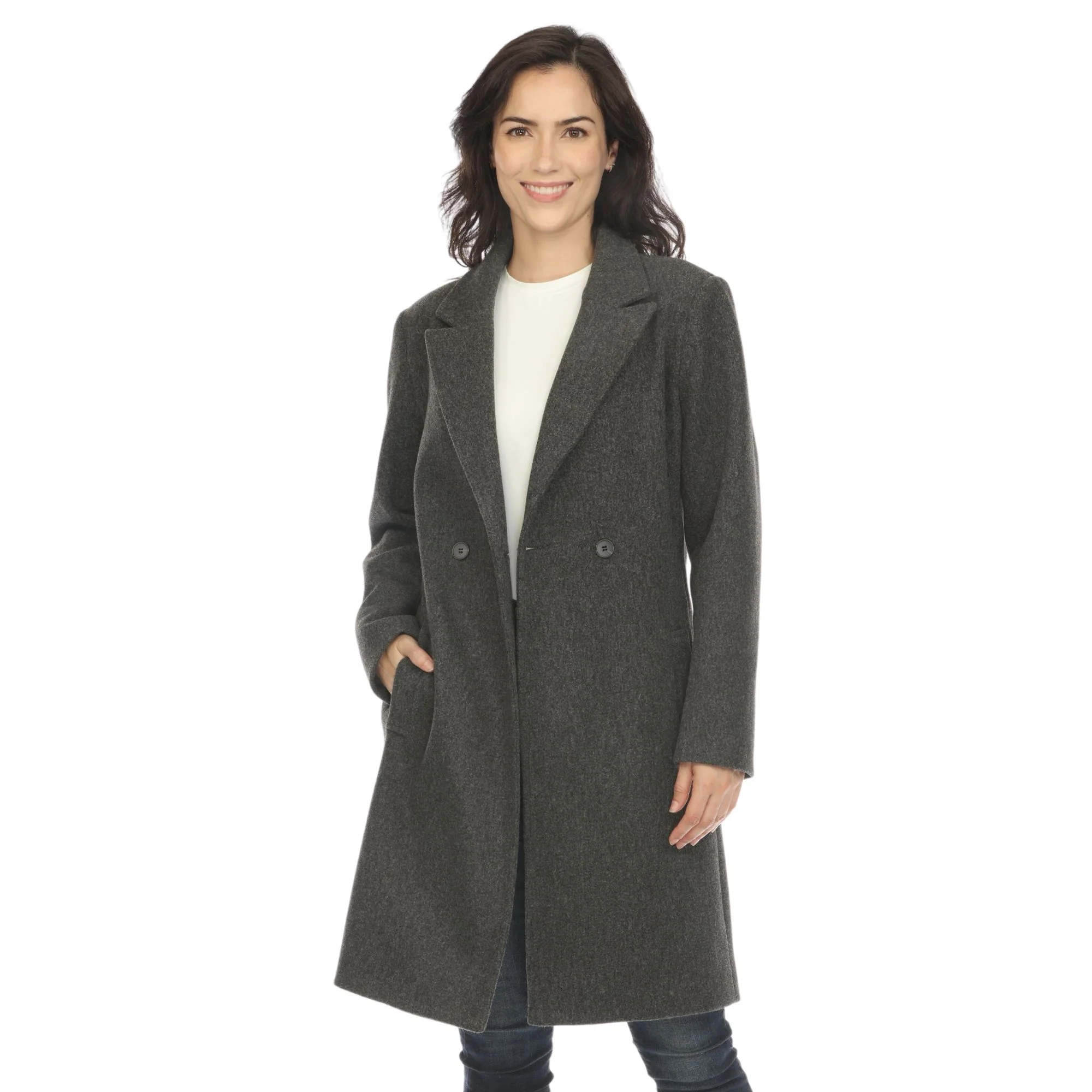 White Mark Women's Classic Walker Coat - Image 8