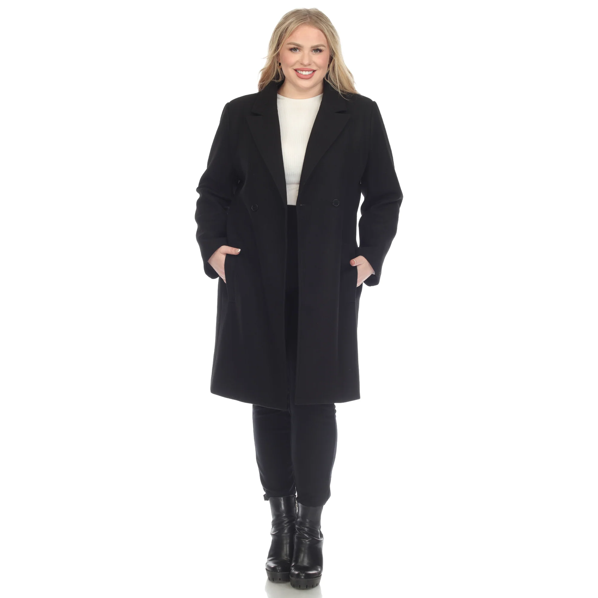 White Mark Women's Classic Walker Coat - Image 9