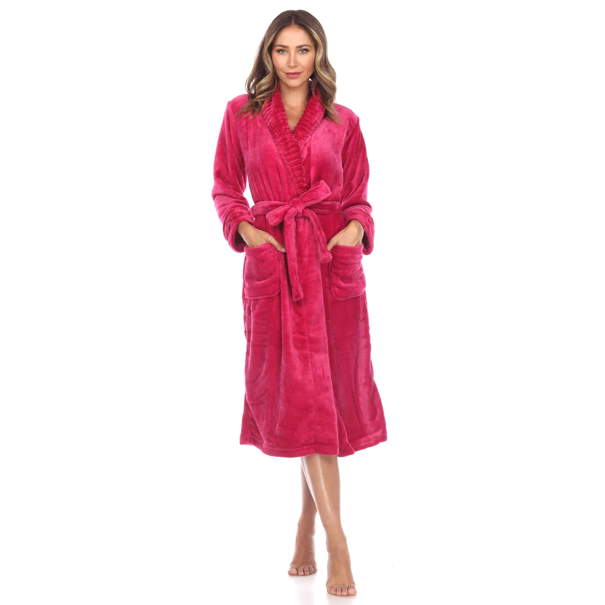 White Mark Women's Cozy Lounge Robe - Image 4