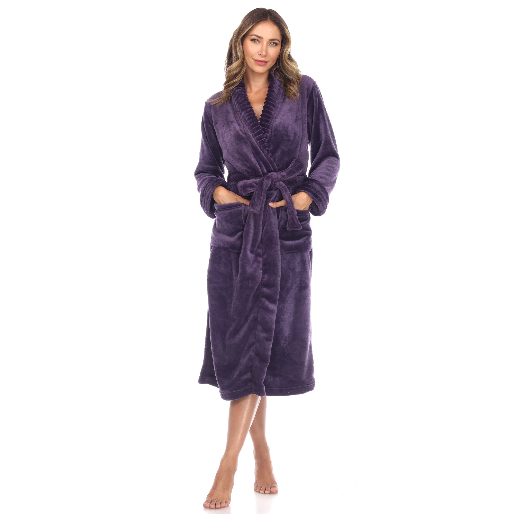 White Mark Women's Cozy Lounge Robe - Image 5