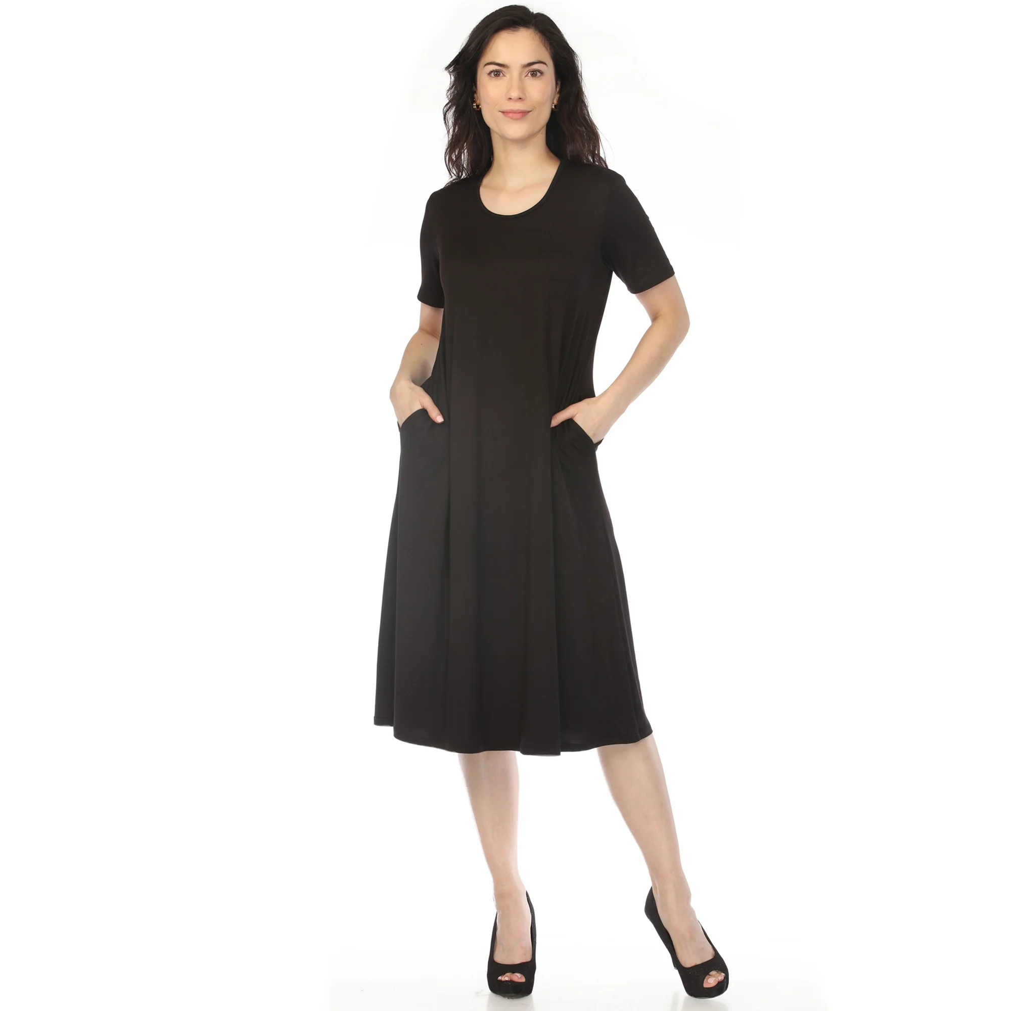 White Mark Women's Crew Neck T-Shirt Dress - Image 3