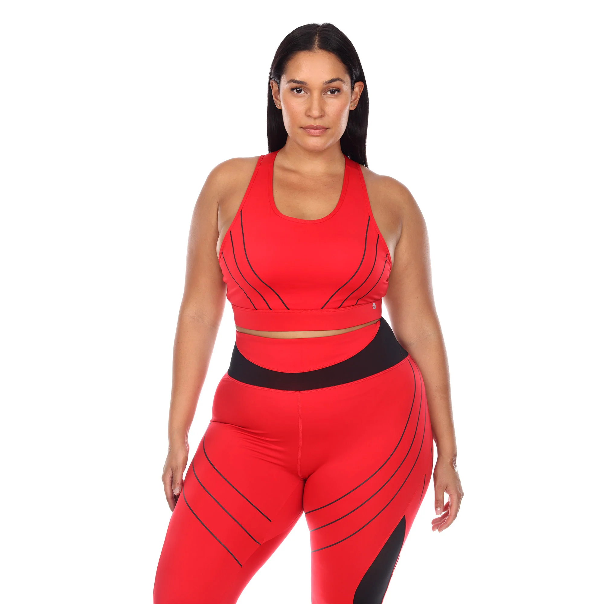 White Mark Women's Cut Out Back Mesh Sports Bra - Image 6