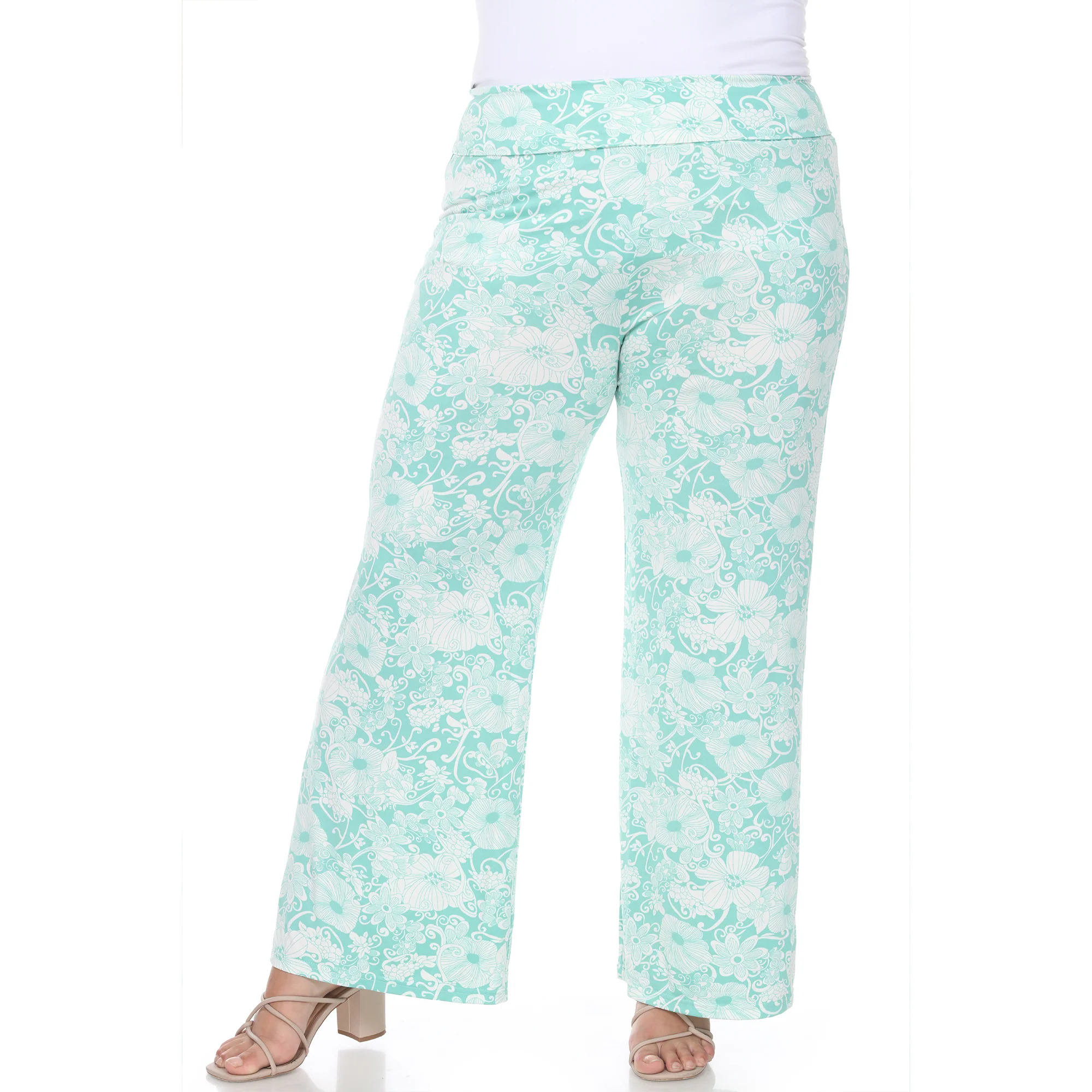 White Mark Women's Floral Paisley Print Palazzo Pants - Image 10