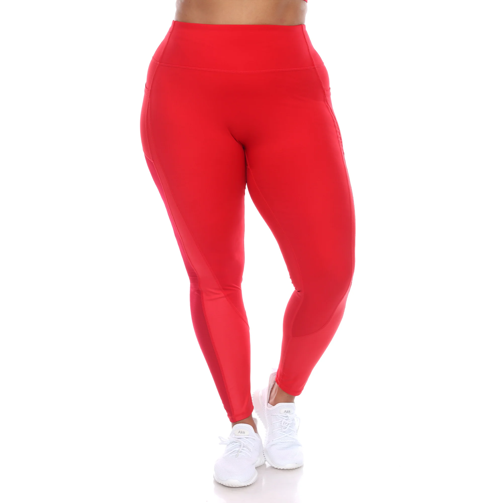 White Mark Women's High Waist Mesh Fitness Leggings - Image 6