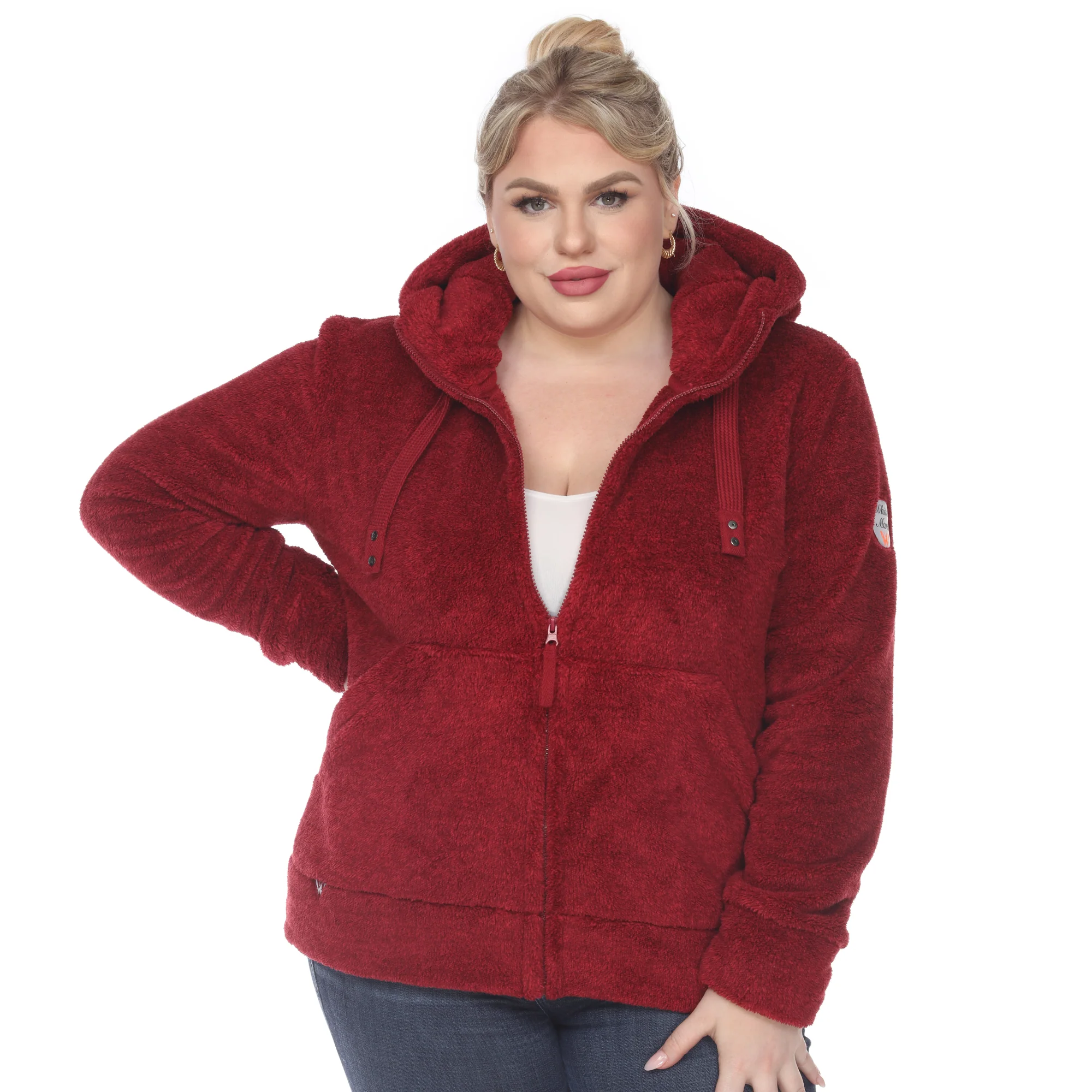 White Mark Women's Hooded Sherpa Jacket - Image 11