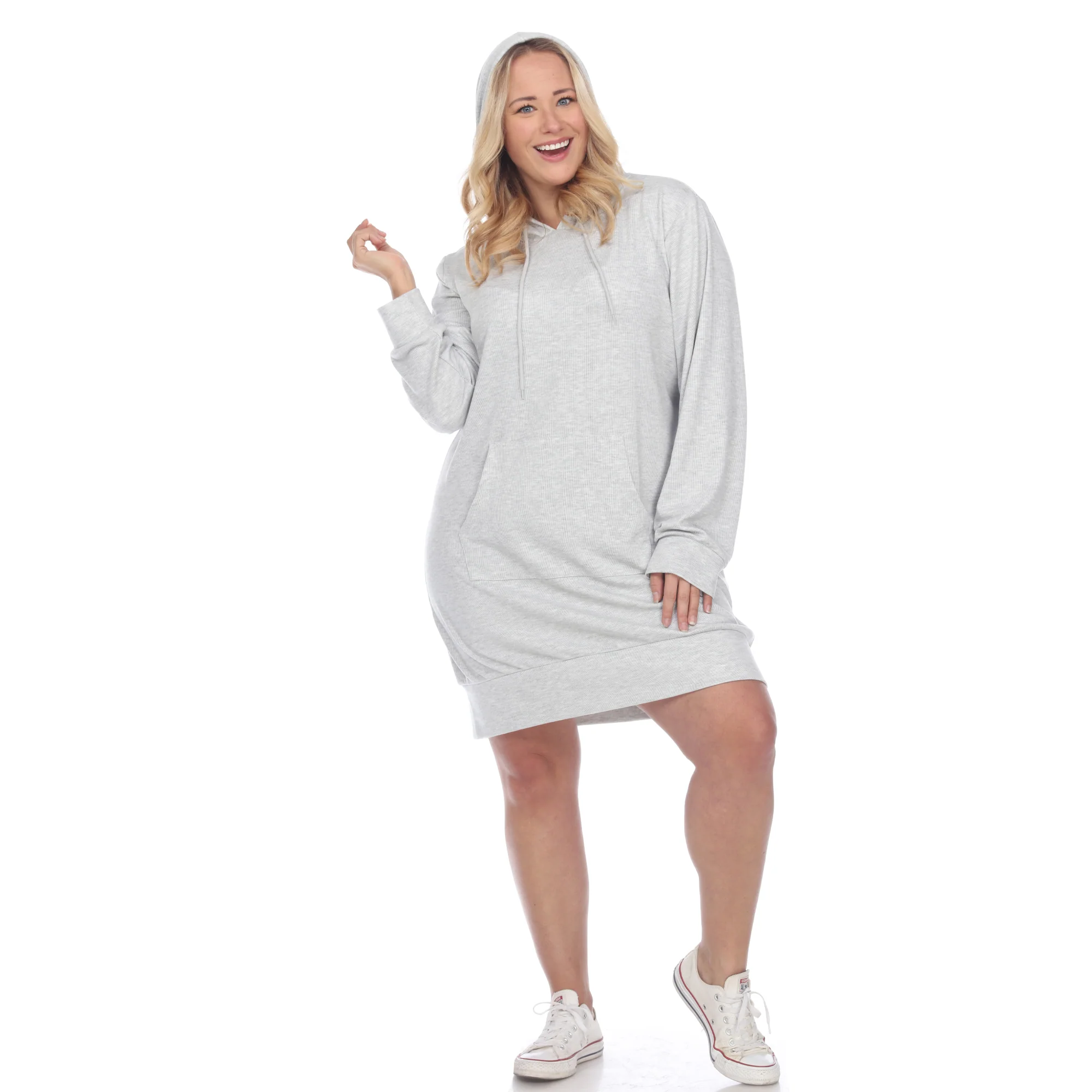 White Mark Women's Hoodie Sweatshirt Dress - Image 10