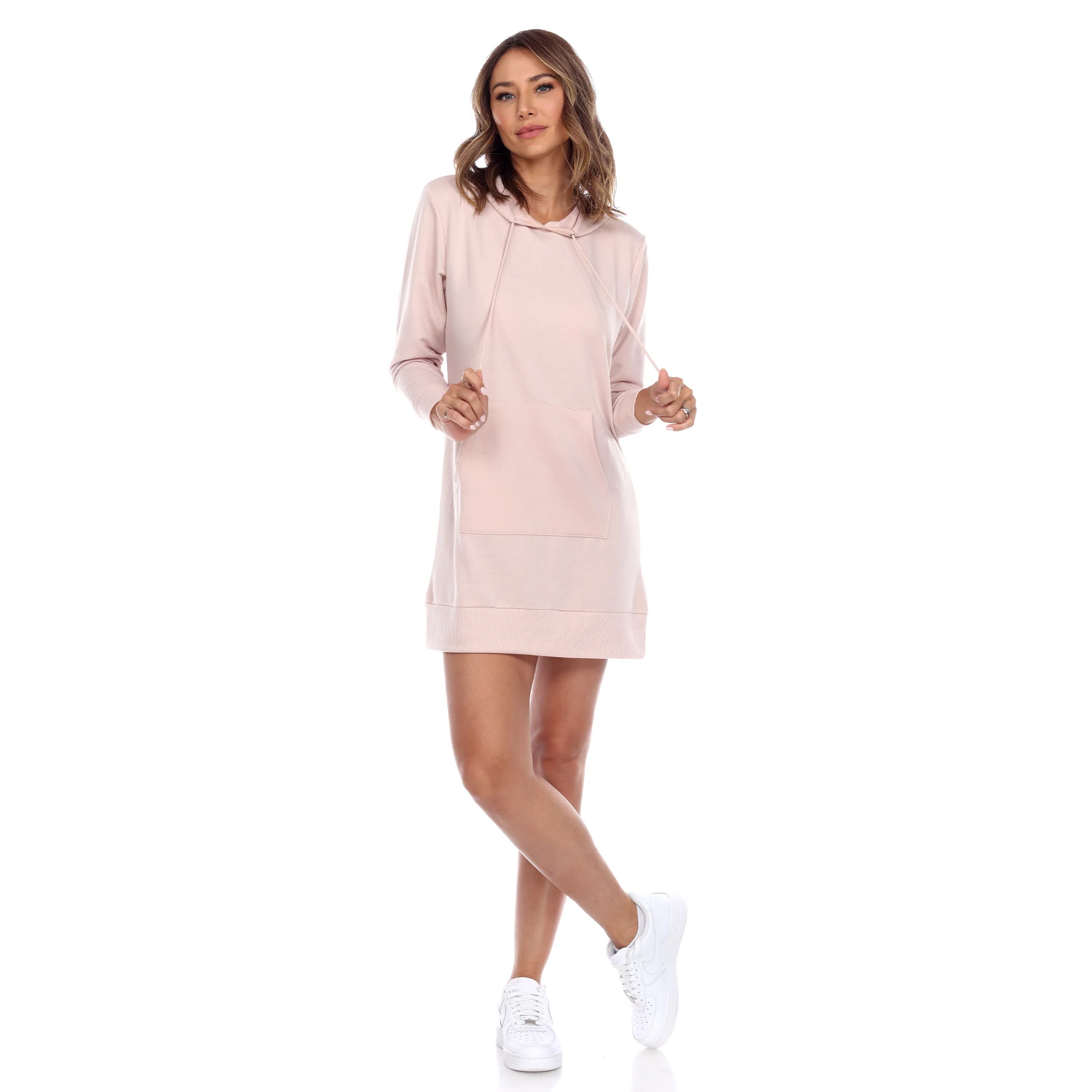 White Mark Women's Hoodie Sweatshirt Dress - Image 6