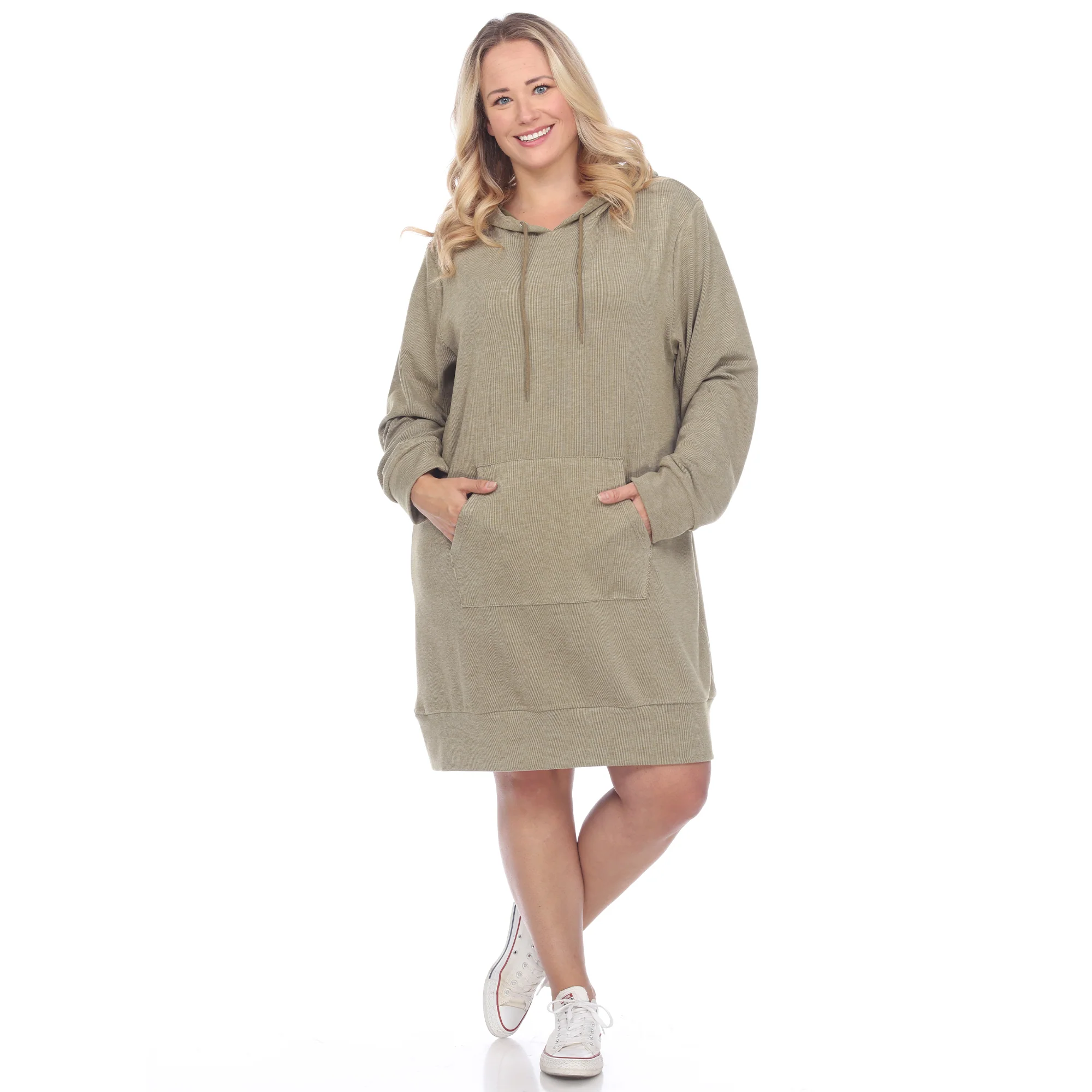 White Mark Women's Hoodie Sweatshirt Dress - Image 8