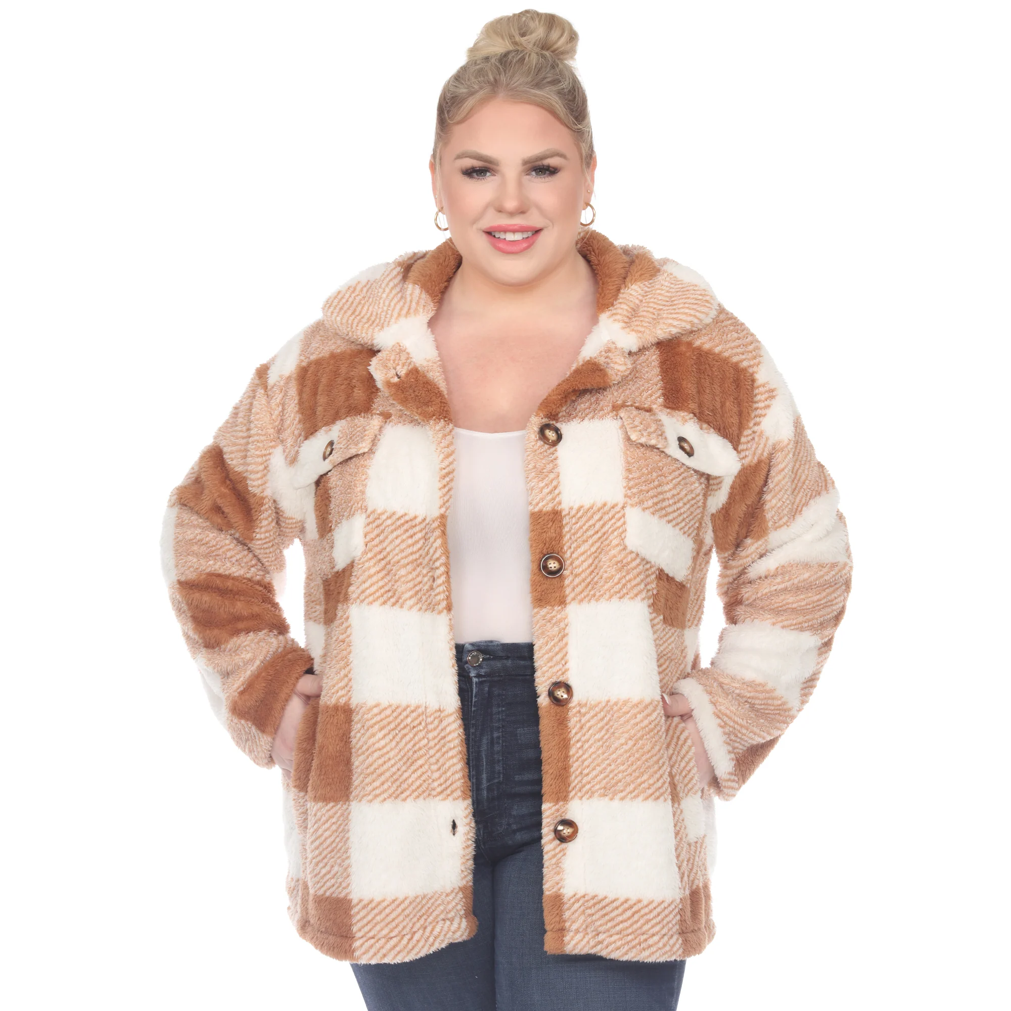 White Mark Women's Plaid Shacket - Image 10