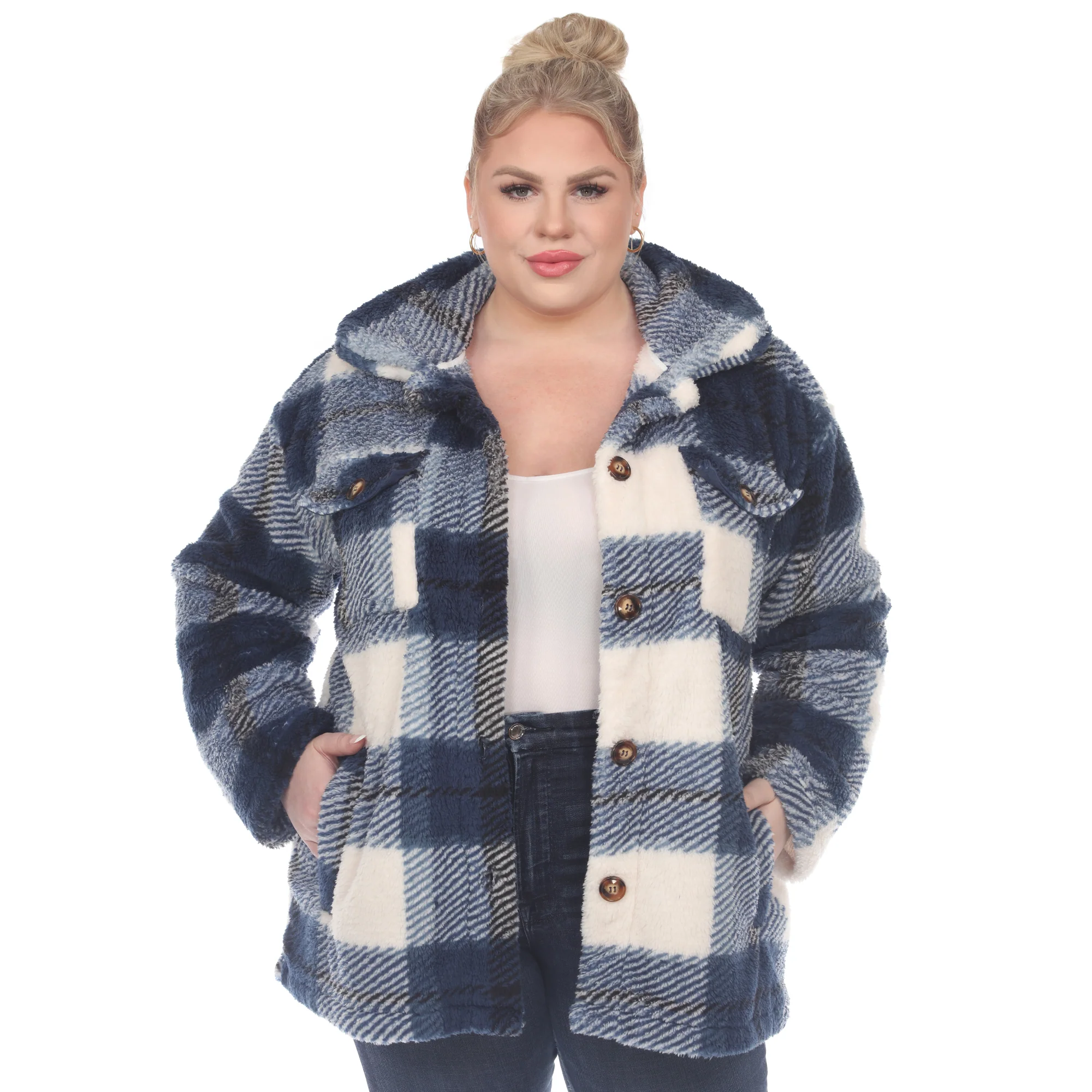 White Mark Women's Plaid Shacket - Image 12