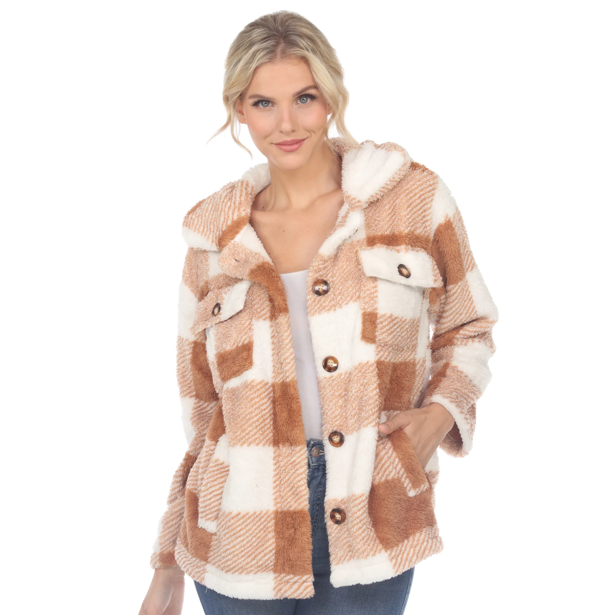 White Mark Women's Plaid Shacket - Image 4