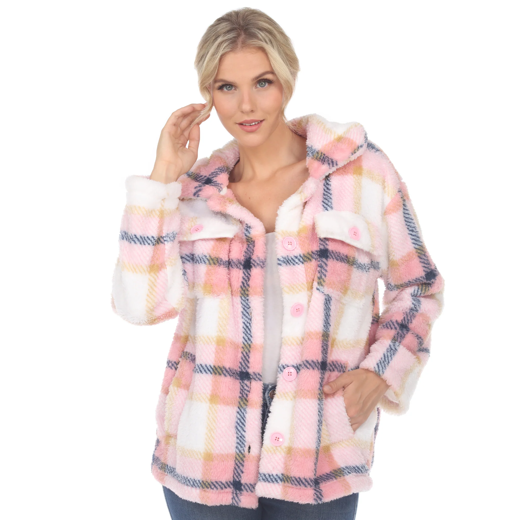 White Mark Women's Plaid Shacket - Image 5