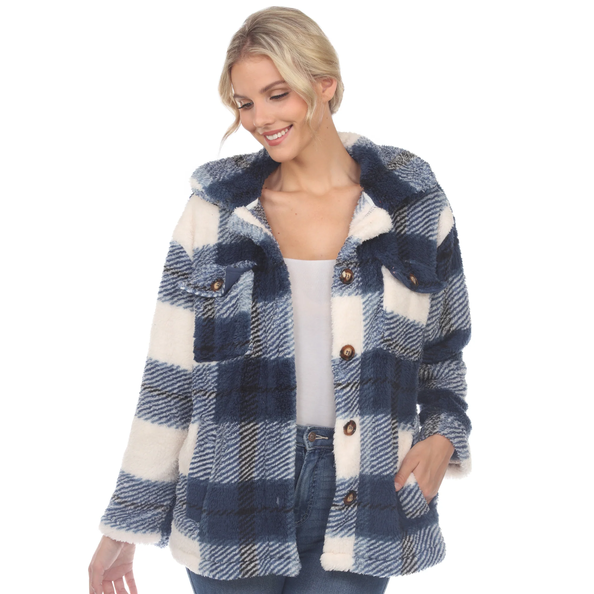 White Mark Women's Plaid Shacket - Image 6