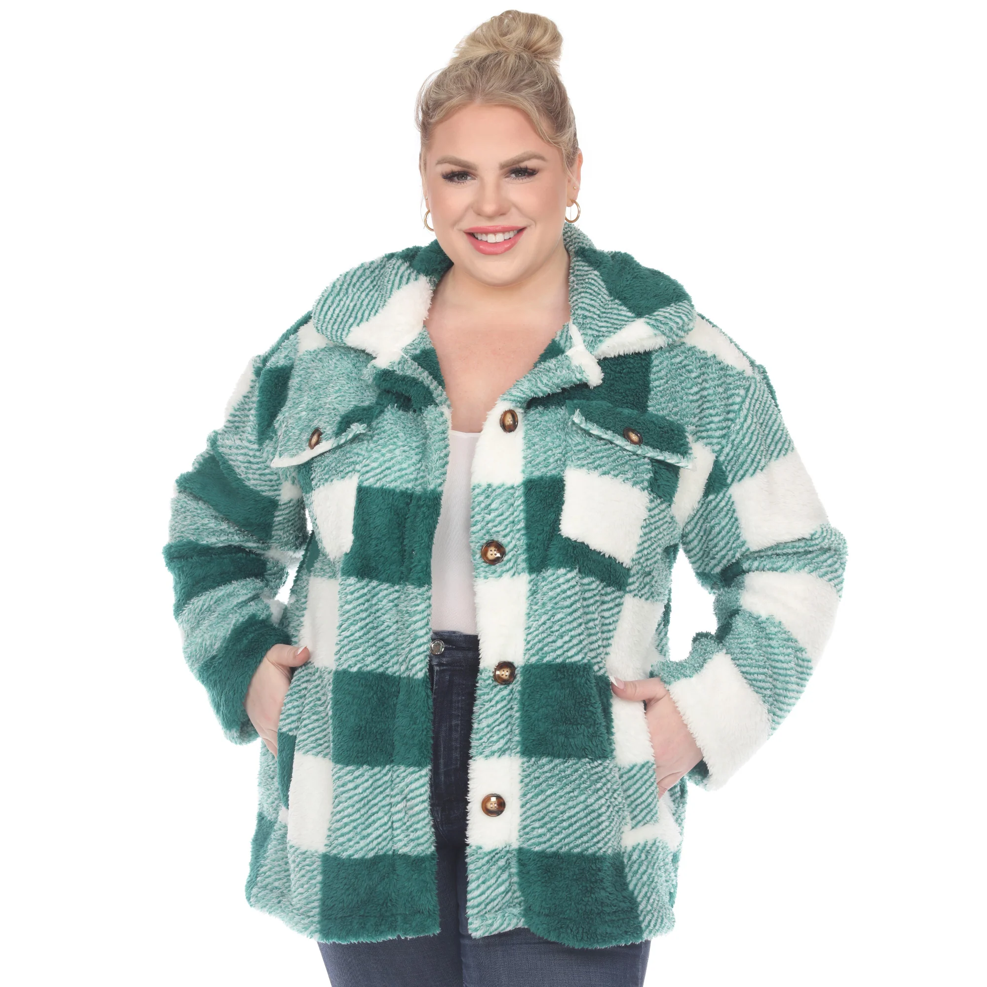 White Mark Women's Plaid Shacket - Image 8