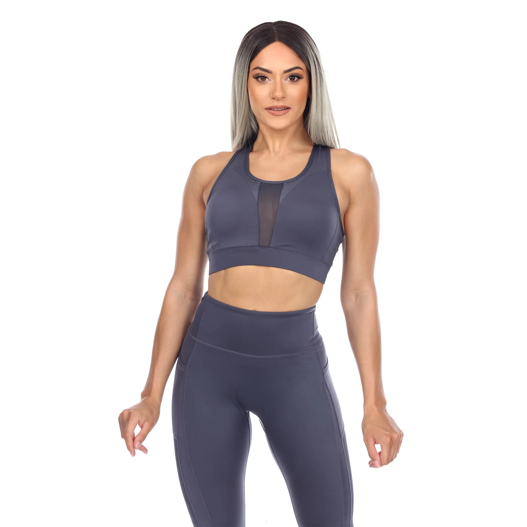 White Mark Women's Racer Back Sports Bra - Image 3