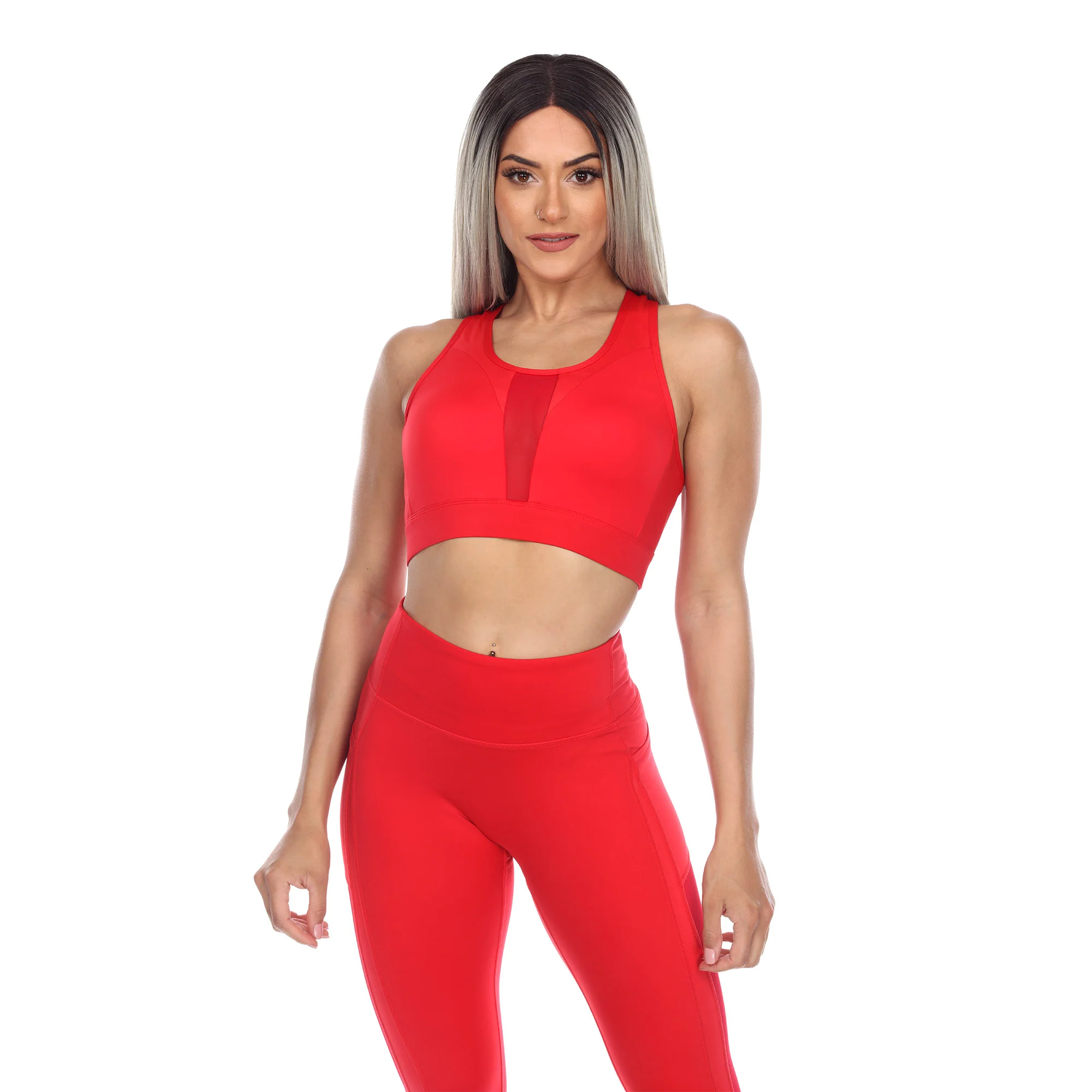 White Mark Women's Racer Back Sports Bra - Image 5