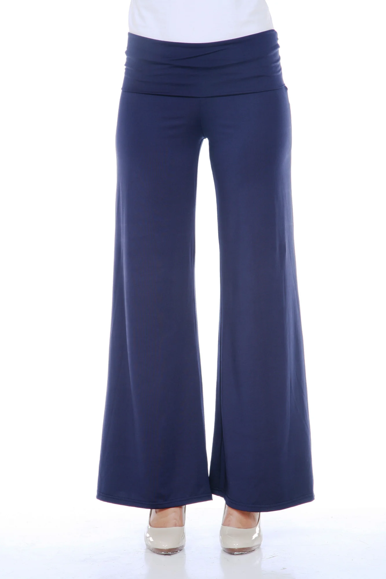 White Mark Women's Solid Palazzo Pants - Image 3