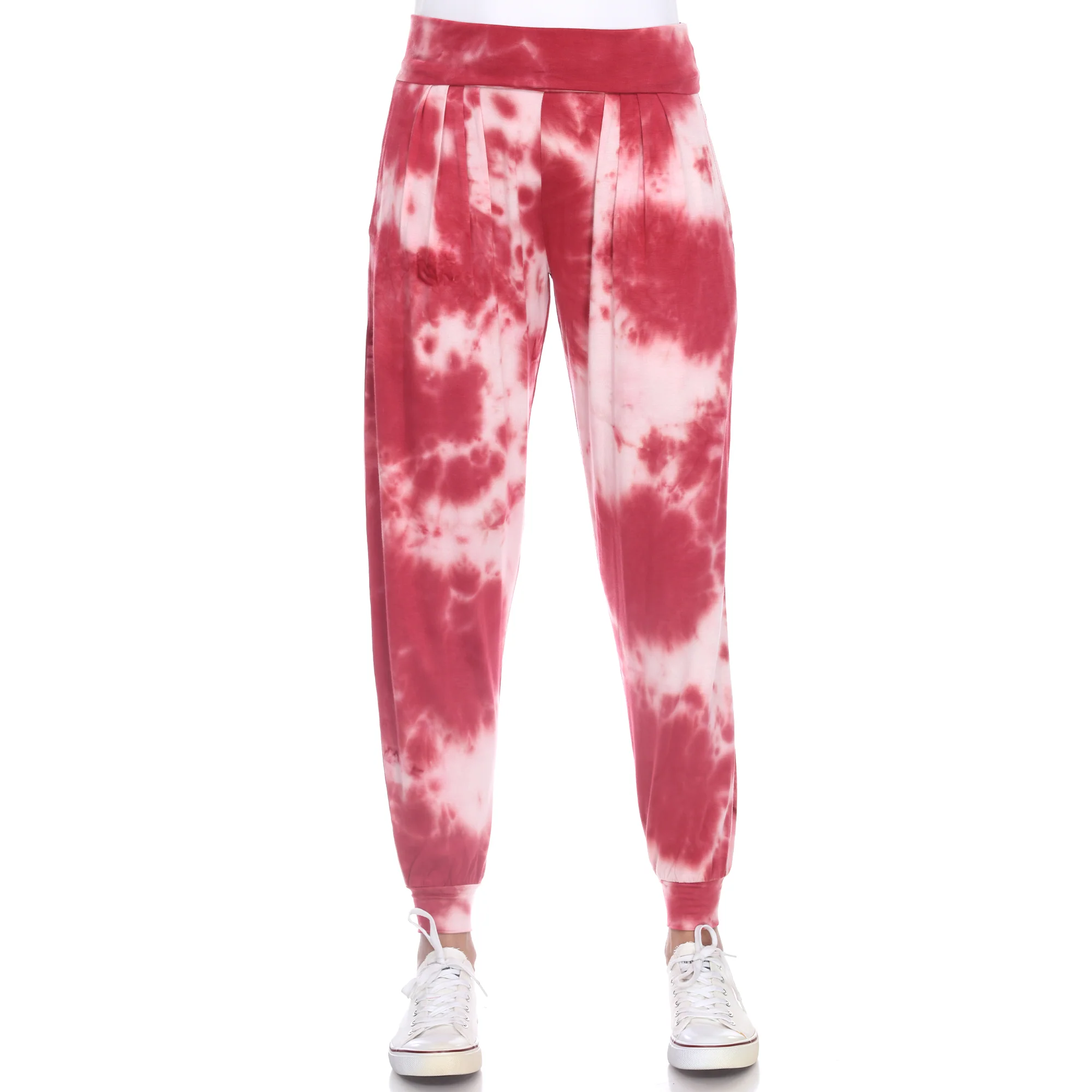 White Mark Women's Super Soft Tie Dye Jogger Pants - Image 4
