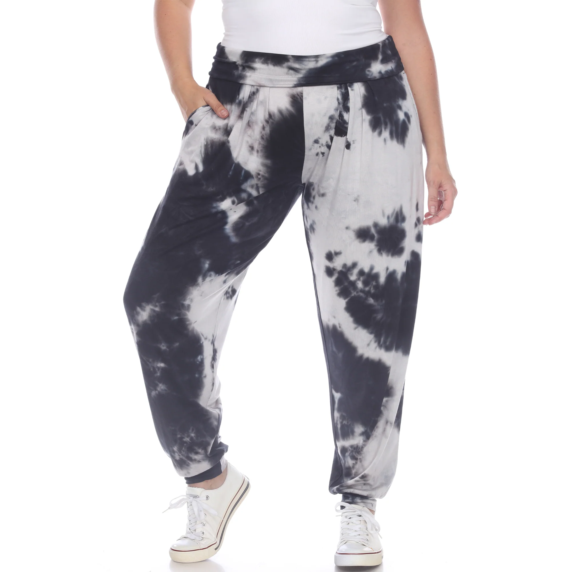 White Mark Women's Super Soft Tie Dye Jogger Pants - Image 5