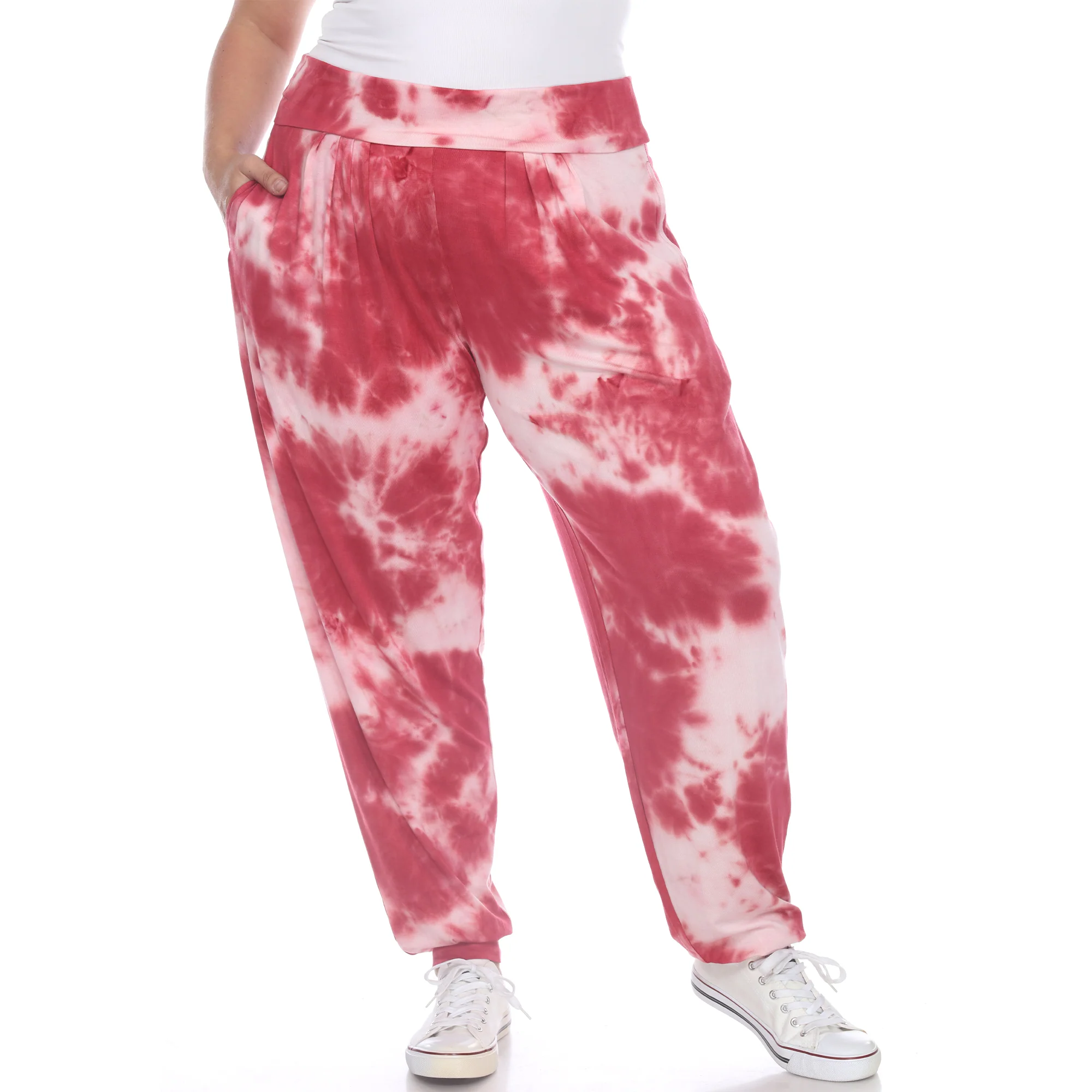 White Mark Women's Super Soft Tie Dye Jogger Pants - Image 7