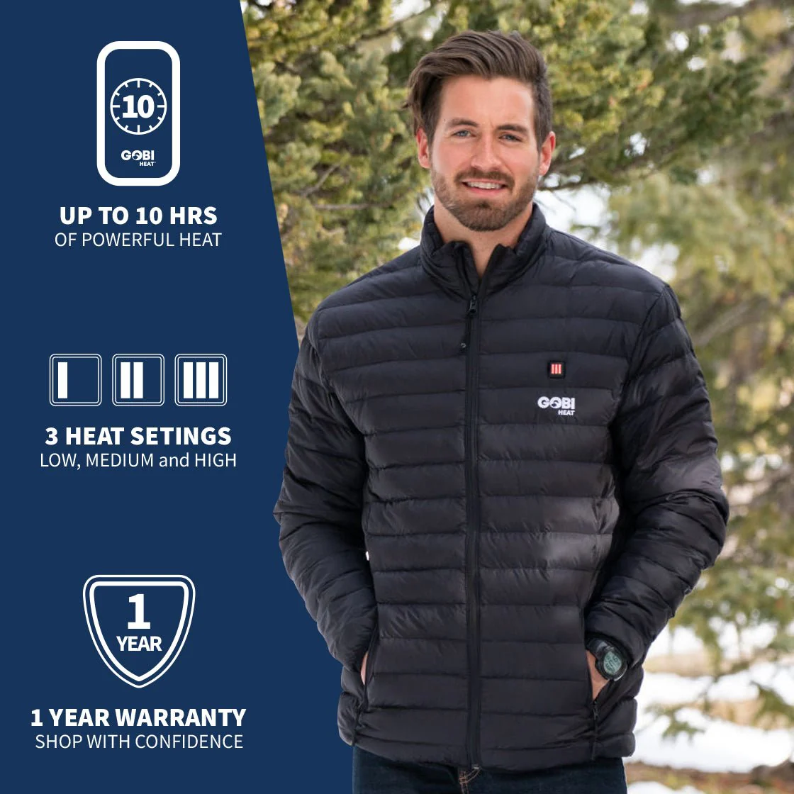 Gobi Heat Men's Wolf Heated Jacket - Image 10